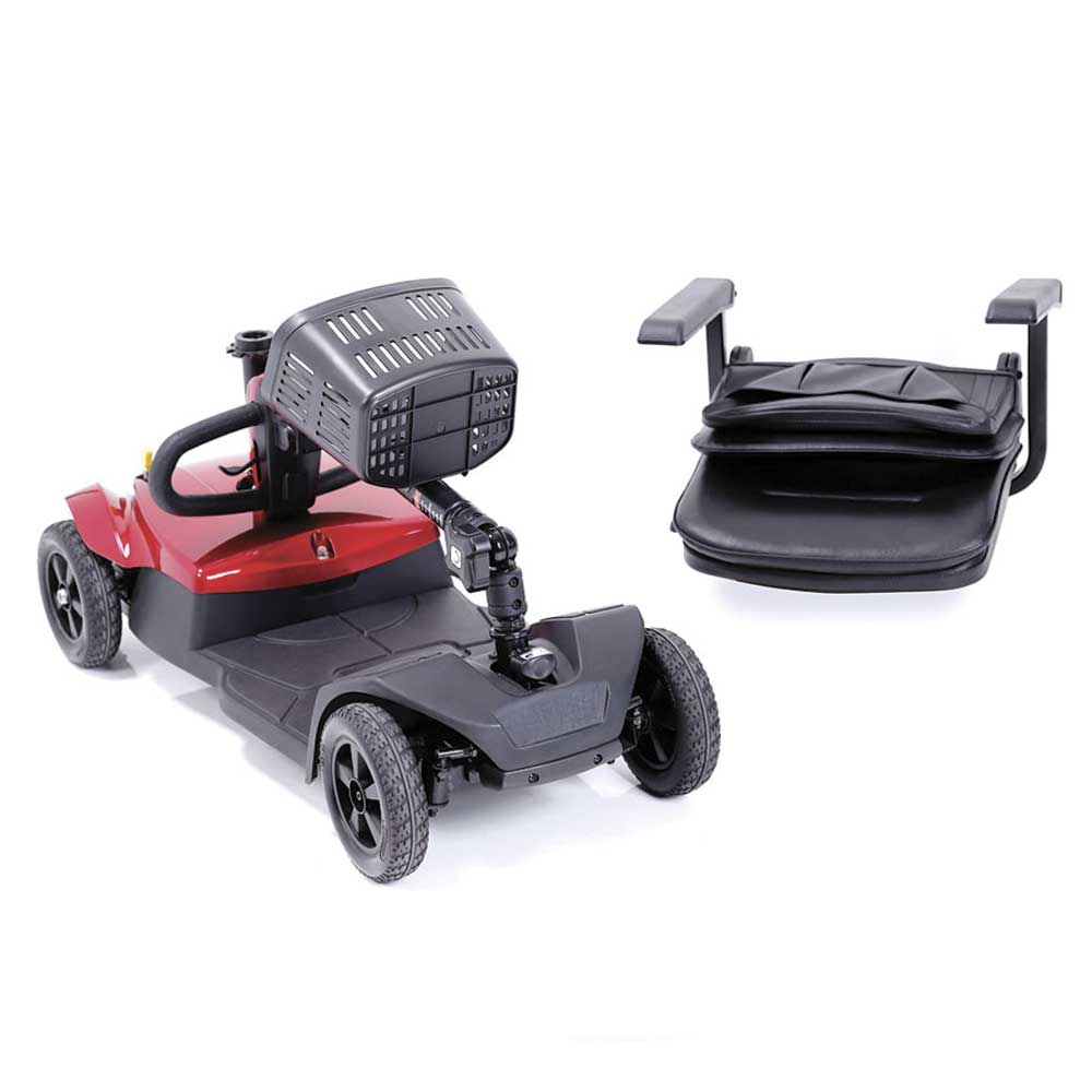 scooter elettrico mini rosso smontato