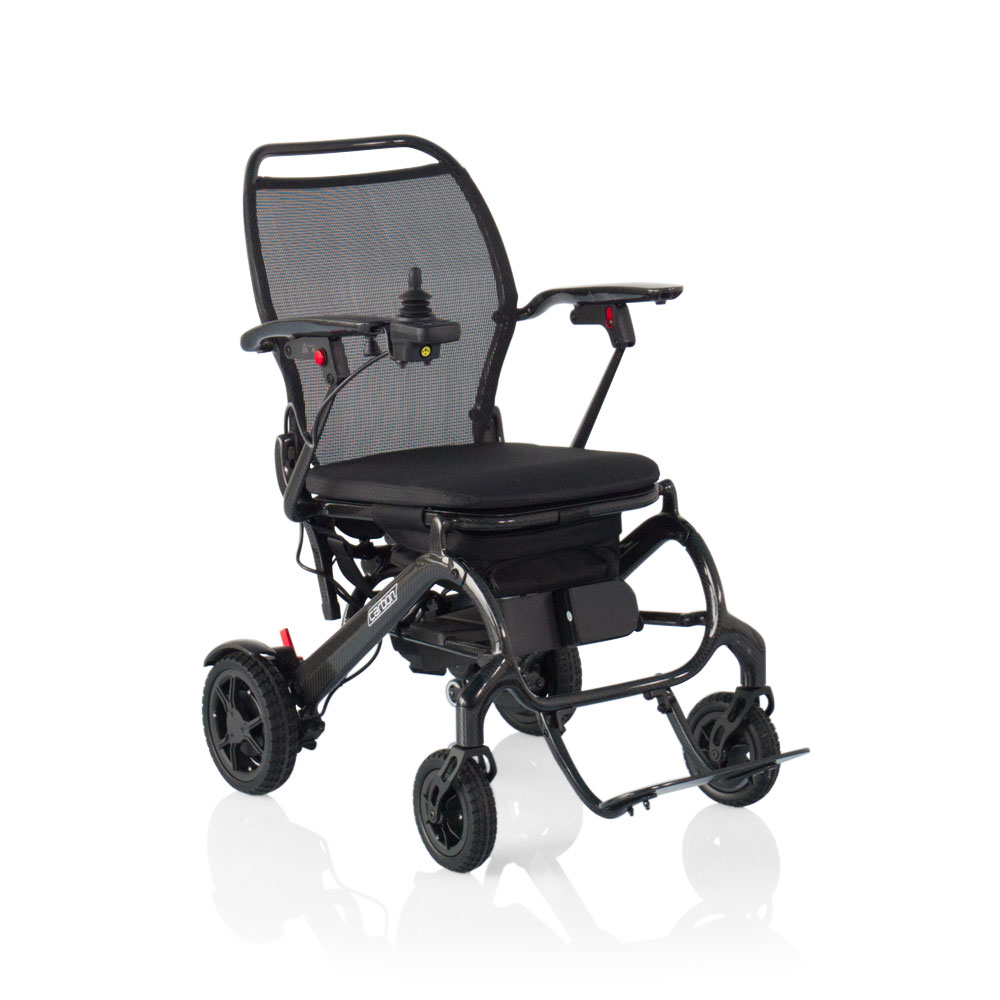 carrozzina elettronica pieghevole superleggera carbon